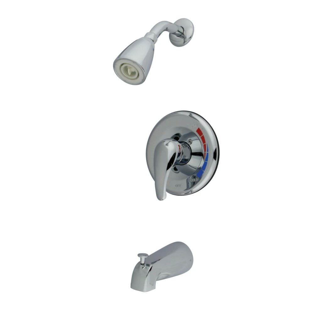 KINGSTON BRASS KB651 CHATHAM SINGLE LEVER HANDLE TUB AND SHOWER FAUCET IN POLISHED CHROME