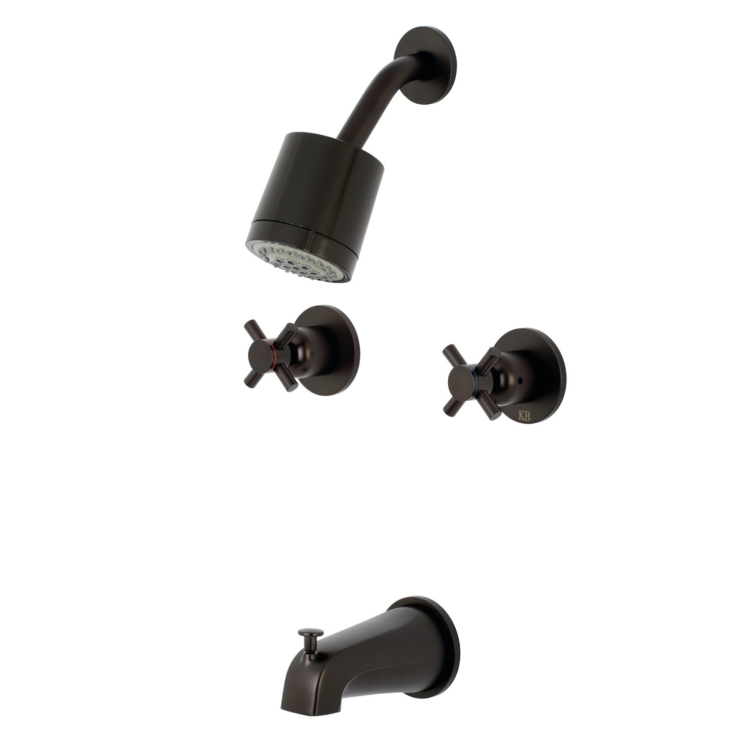 KINGSTON BRASS KBX8145DX CONCORD TUB/SHOWER FAUCET WITH 2 HANDLES IN OIL RUBBED BRONZE