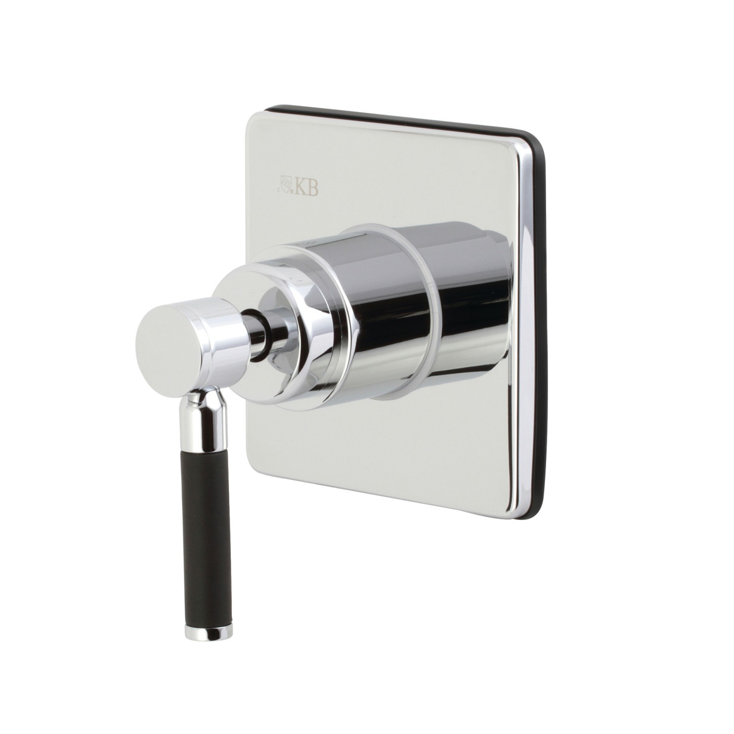 KINGSTON BRASS KS3041DKL CONCORD THREE-WAY DIVERTER VALVE WITH SINGLE HANDLE AND SQUARE PLATE IN POLISHED CHROME