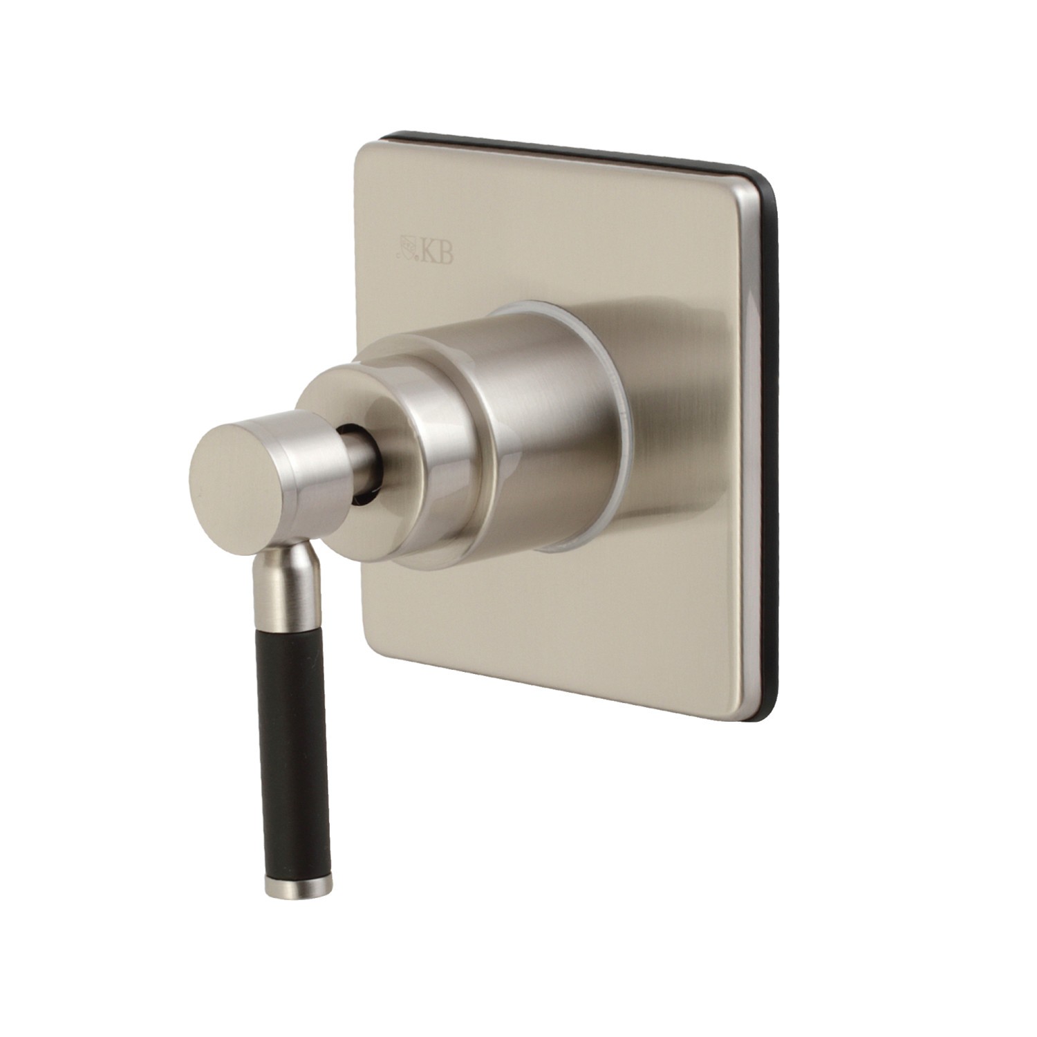 KINGSTON BRASS KS3048DKL CONCORD THREE-WAY DIVERTER VALVE WITH SINGLE HANDLE AND SQUARE PLATE IN BRUSHED NICKEL