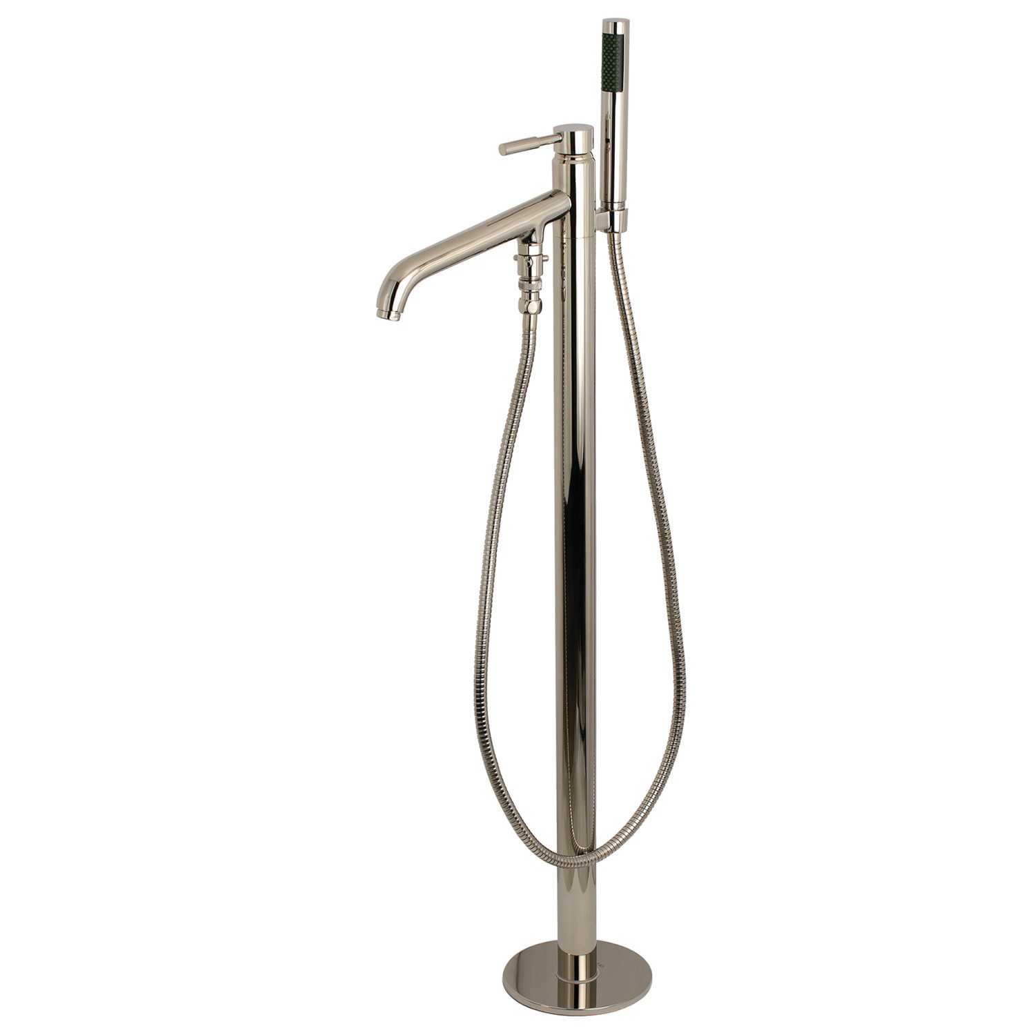 KINGSTON BRASS KS8136DL CONCORD FREESTANDING ROMAN TUB FILLER WITH HAND SHOWER IN POLISHED NICKEL
