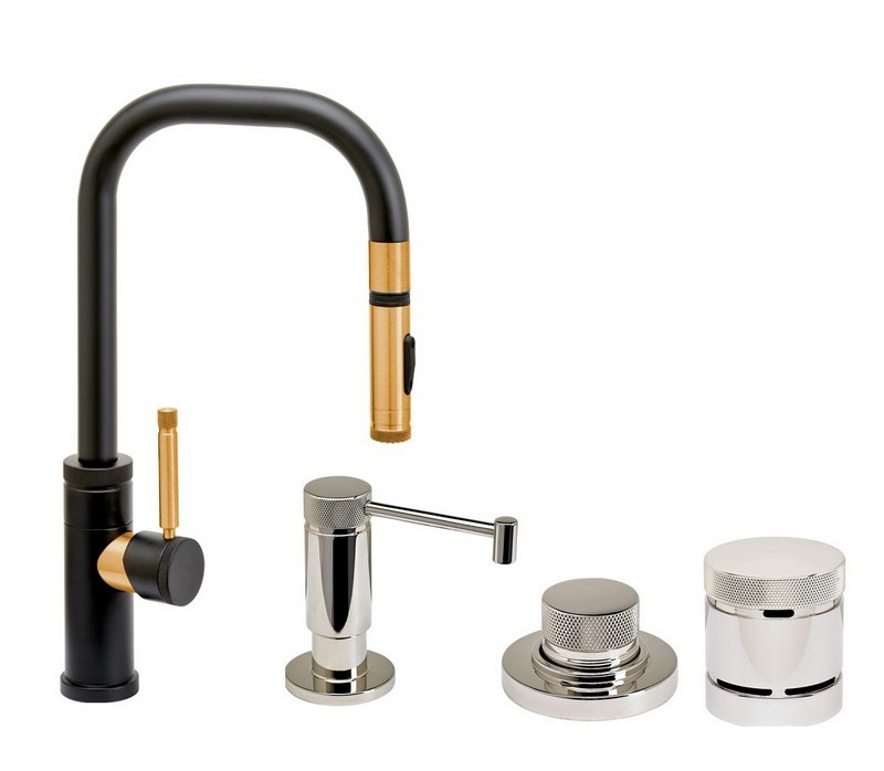 WATERSTONE FAUCETS 3500-3-TB HUNLEY PREP FAUCET PIECE SUITE, TUSCAN  BRASS