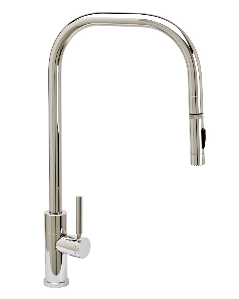 WATERSTONE FAUCETS 10300 FULTON 20 1/4 INCH MODERN EXTENDED REACH TOGGLE SPRAYER PLP PULLDOWN FAUCET