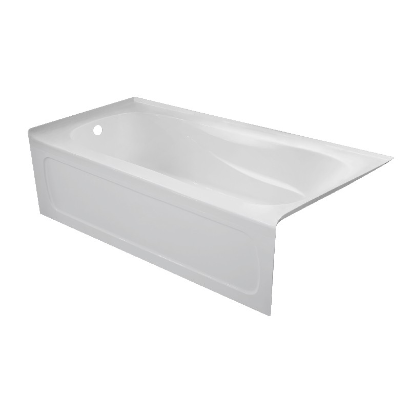 VALLEY ACRYLIC PRO6630 PRO SIGNATURE 66 INCH BATHTUB WITH SCULPTED INTERIOR AND DECORATIVE INTEGRAL SKIRT