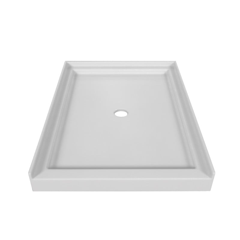 VALLEY ACRYLIC SBST-3648 SIGNATURE 36 INCH X 48 INCH SINGLE THRESHOLD ACRYLIC MULTI-LAYERED CENTER DRAIN SHOWER BASE