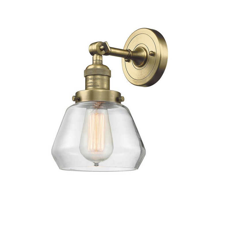 INNOVATIONS LIGHTING 203-G172 FRANKLIN RESTORATION FULTON 7 INCH ONE LIGHT UP OR DOWN CLEAR GLASS WALL SCONCE