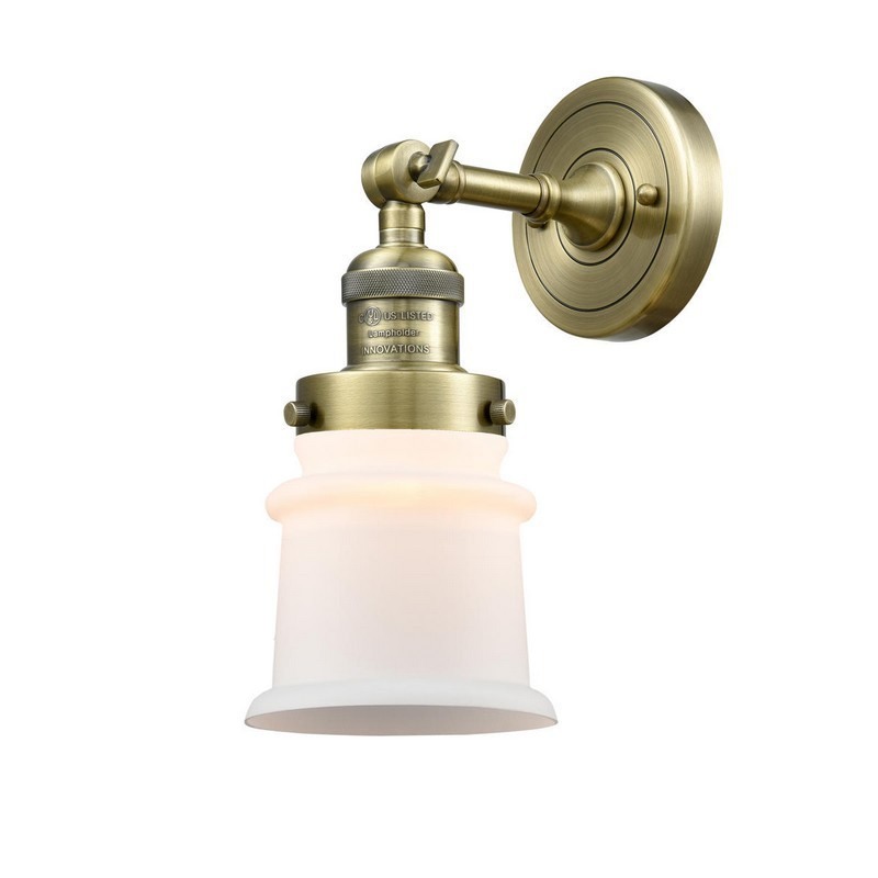 INNOVATIONS LIGHTING 203-G181S FRANKLIN RESTORATION CANTON 4 1/2 INCH ONE LIGHT UP OR DOWN MATTE WHITE GLASS WALL SCONCE