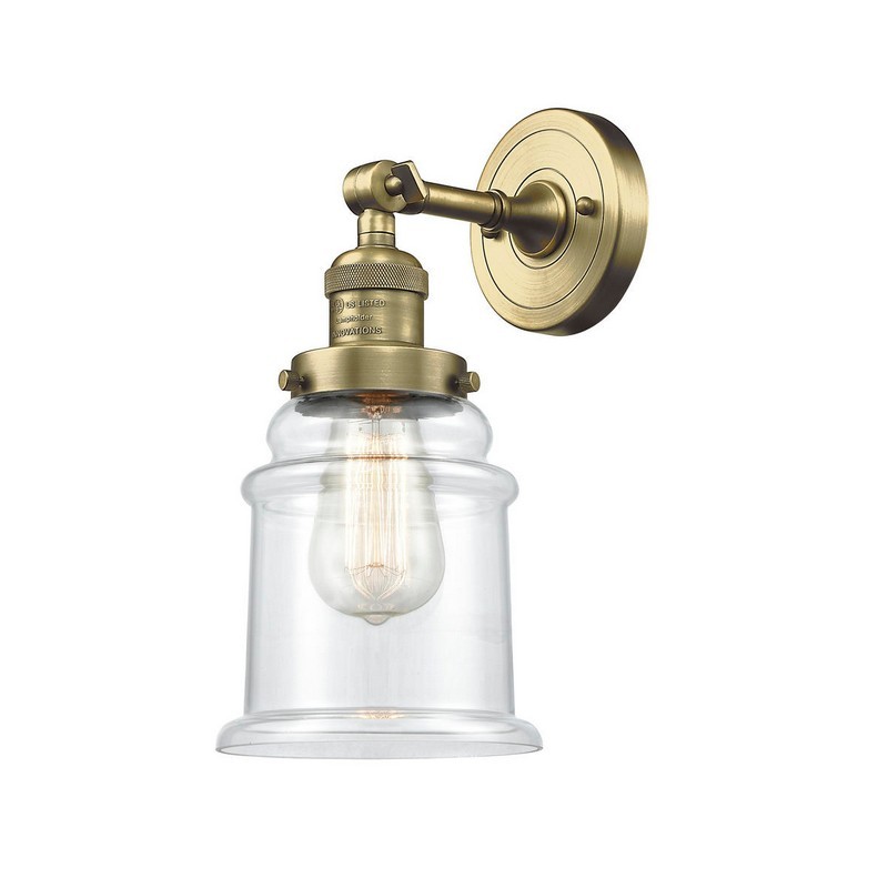 INNOVATIONS LIGHTING 203-G182 FRANKLIN RESTORATION CANTON 6 1/2 INCH ONE LIGHT UP OR DOWN CLEAR GLASS WALL SCONCE