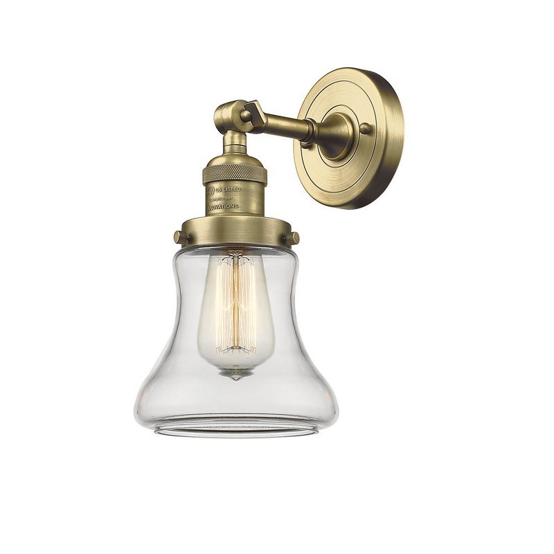 INNOVATIONS LIGHTING 203-G192 FRANKLIN RESTORATION BELLMONT 6 1/2 INCH ONE LIGHT UP OR DOWN CLEAR GLASS WALL SCONCE
