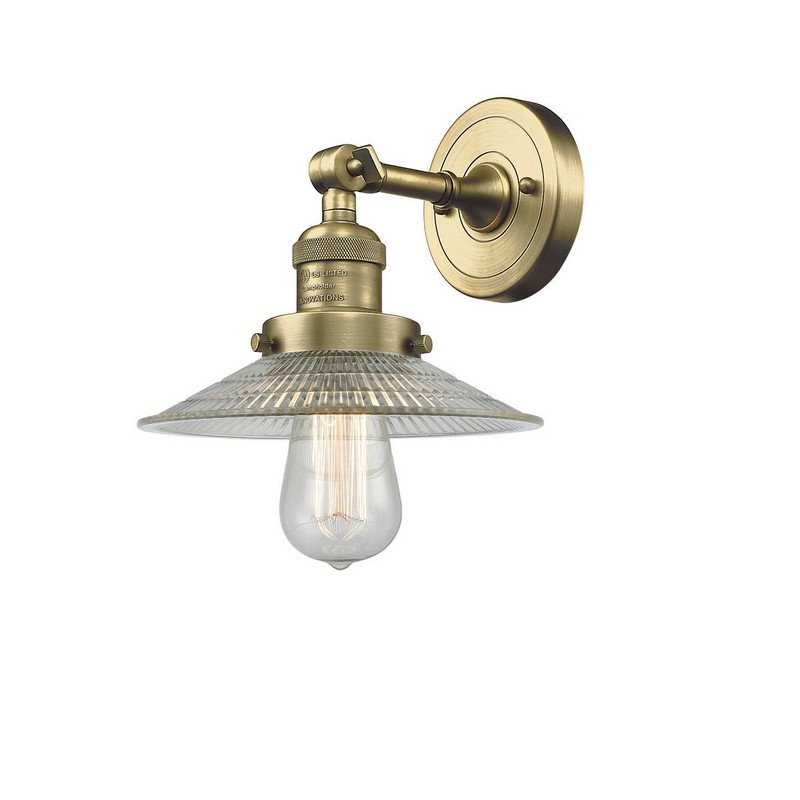 INNOVATIONS LIGHTING 203-G2 FRANKLIN RESTORATION HALOPHANE 8 1/2 INCH ONE LIGHT UP OR DOWN CLEAR GLASS WALL SCONCE