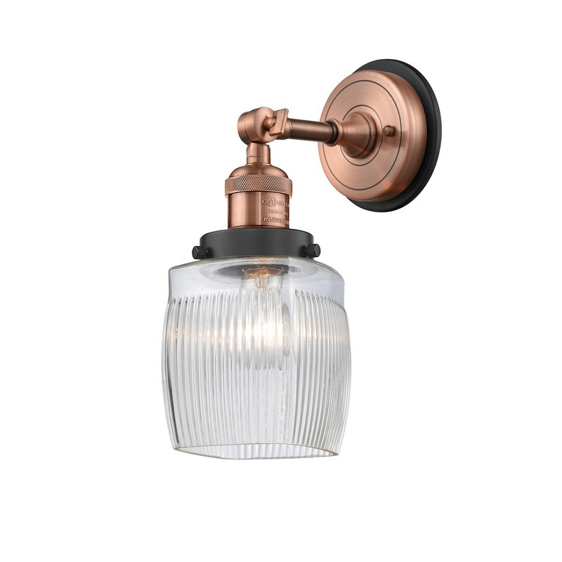 INNOVATIONS LIGHTING 203BP-G302 FRANKLIN RESTORATION COLTON 1 LIGHT 5 1/2 INCH CLEAR GLASS WALL SCONCE