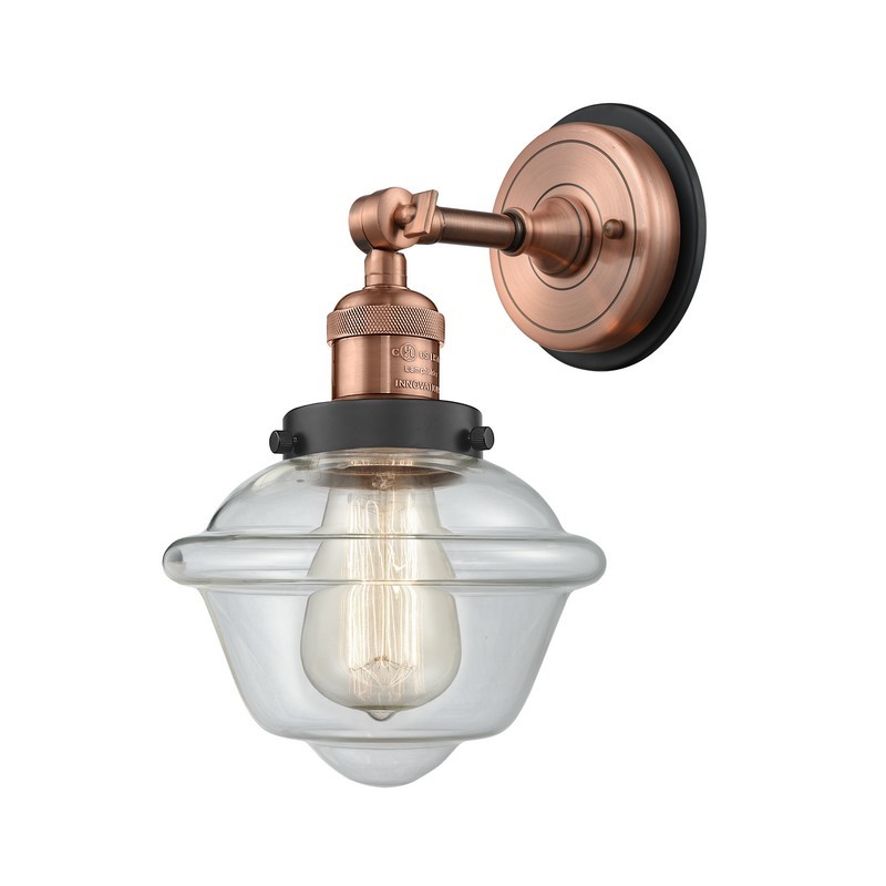INNOVATIONS LIGHTING 203BP-G532 FRANKLIN RESTORATION SMALL OXFORD 1 LIGHT 7 1/2 INCH CLEAR GLASS WALL SCONCE