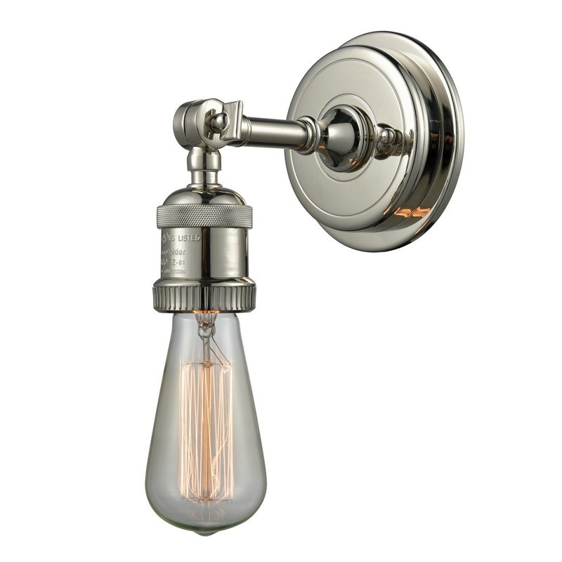 INNOVATIONS LIGHTING 203BP-NH FRANKLIN RESTORATION BARE BULB 5 INCH ONE LIGHT UP OR DOWN INCANDESCENT WALL SCONCE