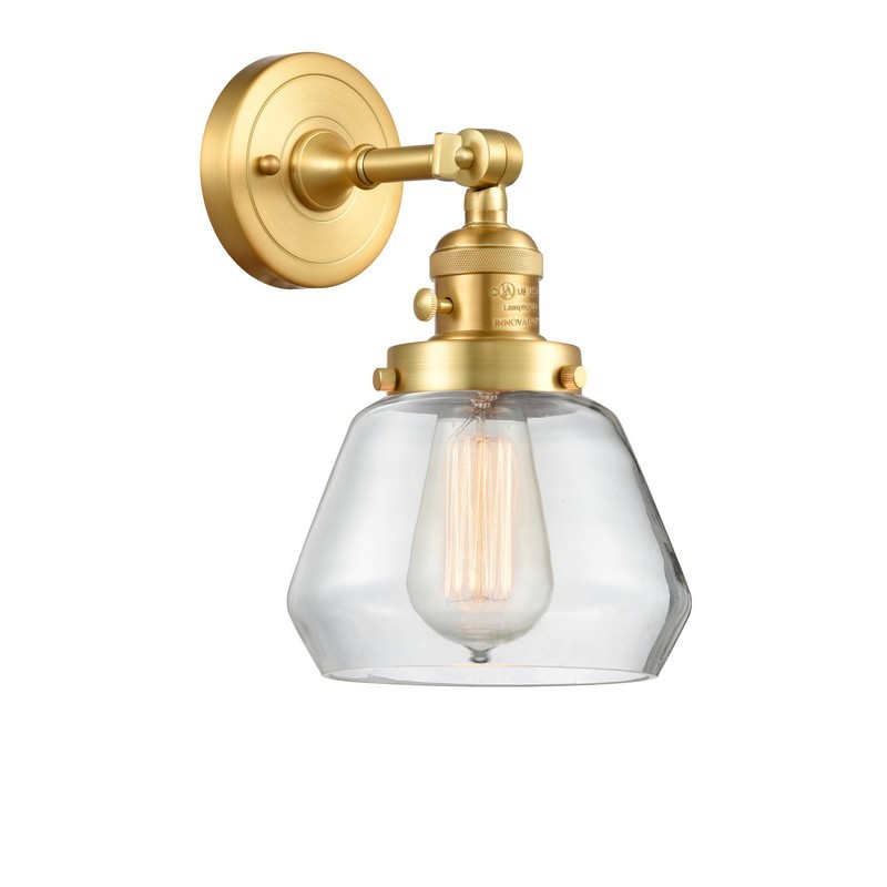 INNOVATIONS LIGHTING 203SW-G172 FRANKLIN RESTORATION FULTON 7 INCH ONE LIGHT UP OR DOWN CLEAR GLASS WALL SCONCE