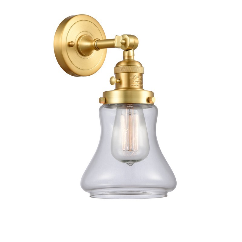 INNOVATIONS LIGHTING 203SW-G192 FRANKLIN RESTORATION BELLMONT 6 1/2 INCH ONE LIGHT UP OR DOWN CLEAR GLASS WALL SCONCE