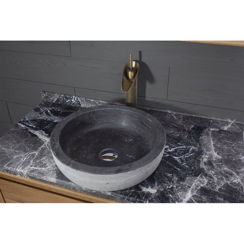 A&E BATH AND SHOWER CCB-1813 16 INCH HILDA OVER THE COUNTER VESSEL STONE BASIN SINK