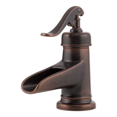 PFISTER LF-042-YP0U ASHFIELD 7 3/4 INCH DECK MOUNT SINGLE CONTROL BATHROOM FAUCET WITH PUSH AND SEAL - RUSTIC BRONZE