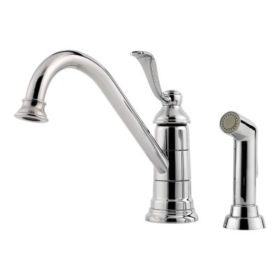 PFISTER LG34-4P0 PORTLAND 8 INCH SINGLE LEVER HANDLE DECK MOUNT KITCHEN FAUCET WITH SIDE SPRAY