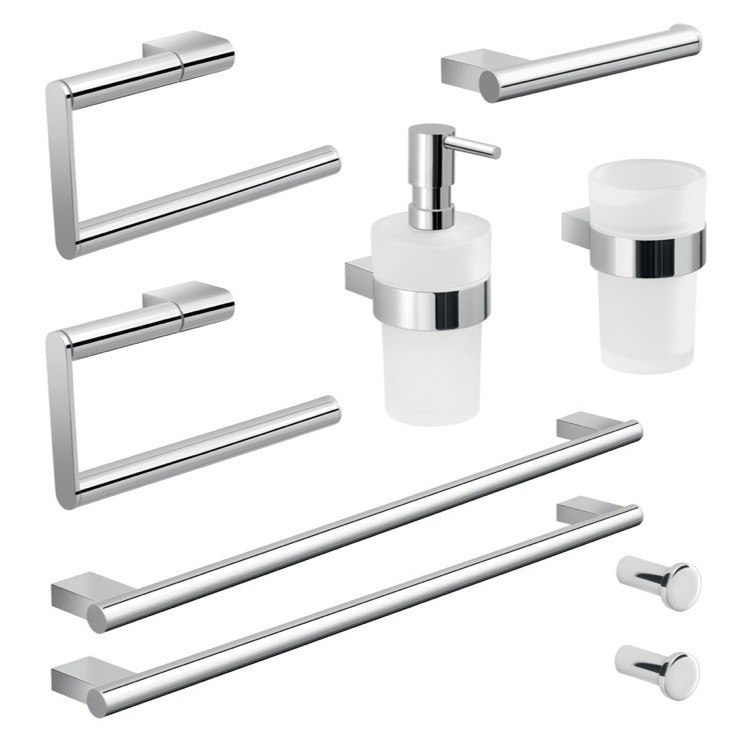 GEDY CAR106 CANARIE WALL MOUNTED CHROME HARDWARE SET
