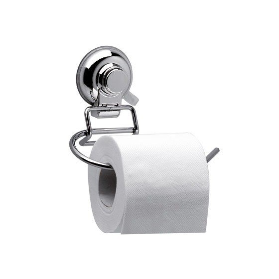 GEDY HO24 HOT TOILET PAPER HOLDER WITH SUCTION CUP MOUNTING AND CHROME FINISH