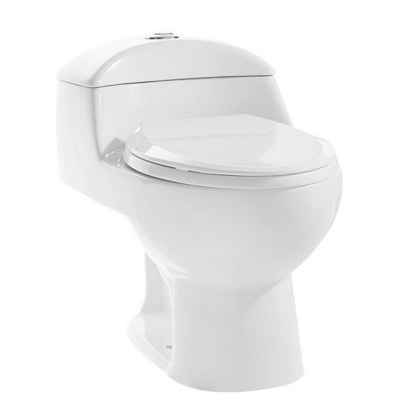 SWISS MADISON SM-1T803 CHATEAU ONE PIECE 0.8/1.28 GPF DUAL-FLUSH ELONGATED TOILET IN WHITE
