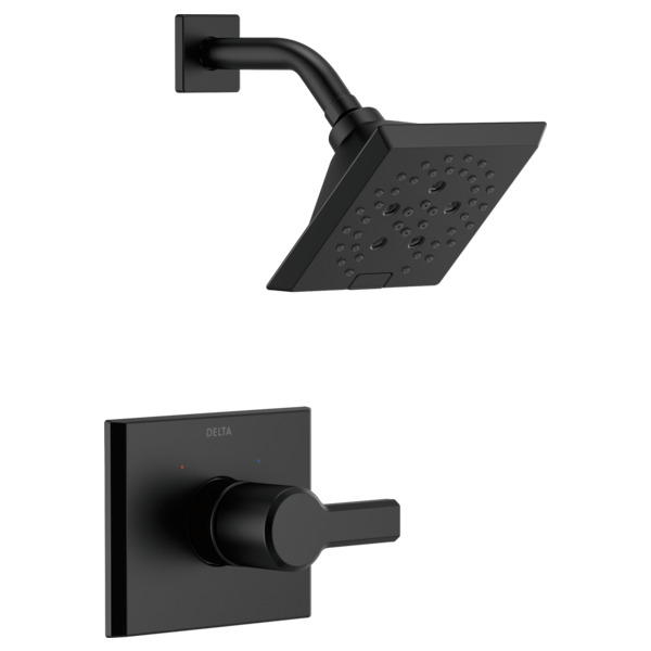 DELTA T14299-BL PIVOTAL MONITOR 14 SERIES PRESSURE BALANCE SHOWER ONLY TRIM WITH H2OKINETIC SHOWER HEAD - MATTE BLACK