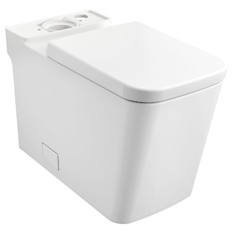 GROHE 39664000 EUROCUBE 16 1/2 INCH RIGHT HEIGHT ELONGATED TOILET BOWL WITH SEAT LESS TANK - ALPINE WHITE