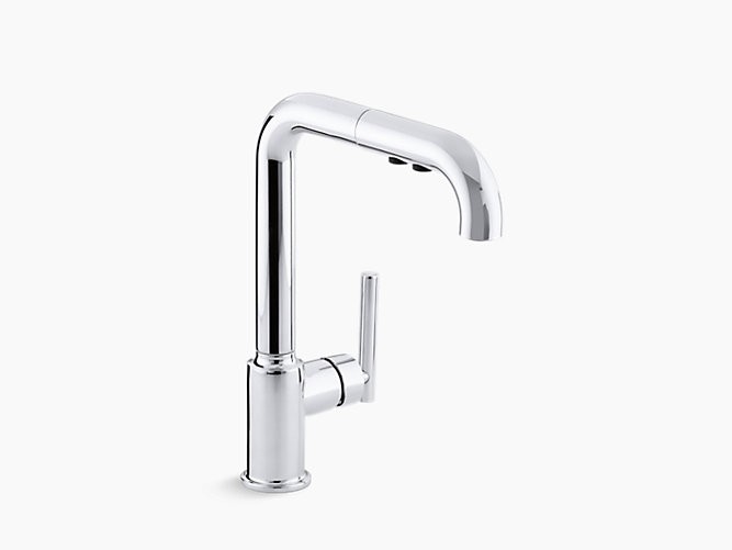 KOHLER K-7505 PURIST 1.5 GPM SINGLE HANDLE PULLOUT SPRAY KITCHEN FAUCET WITH PROMOTION TECHNOLOGY
