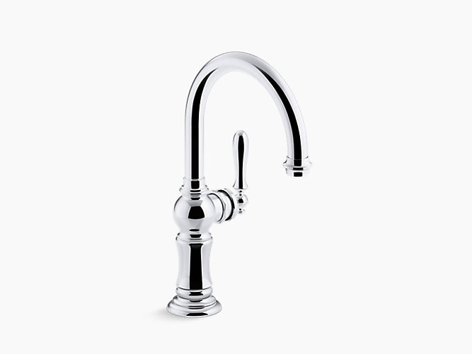 KOHLER K-99264 ARTIFACTS HIGH-ARCH 13-1/16 INCH BAR FAUCET WITH TEMPERATURE MEMORY TECHNOLOGY