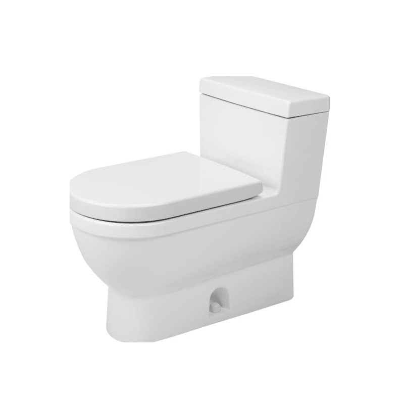 DURAVIT D1909800 STARCK 3 1.28 GPF ONE PIECE ELONGATED TOILET WITH LEFT HAND LEVER - SEAT INCLUDED