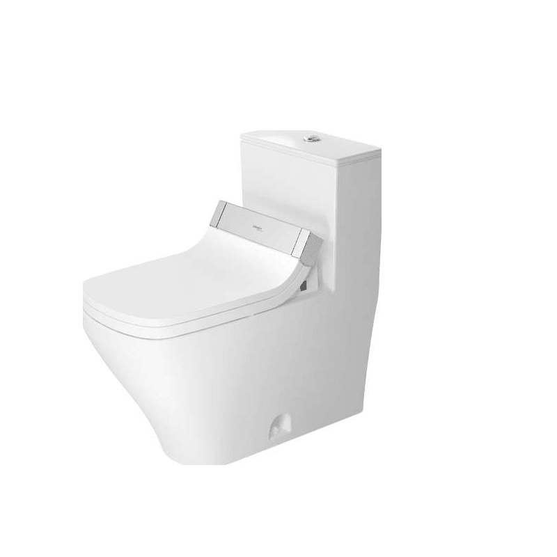 DURAVIT D4052500 DURASTYLE 1.28 GPF ONE PIECE ELONGATED TOILET WITH TOP FLUSH BUTTON - WASHLET SEAT INCLUDED