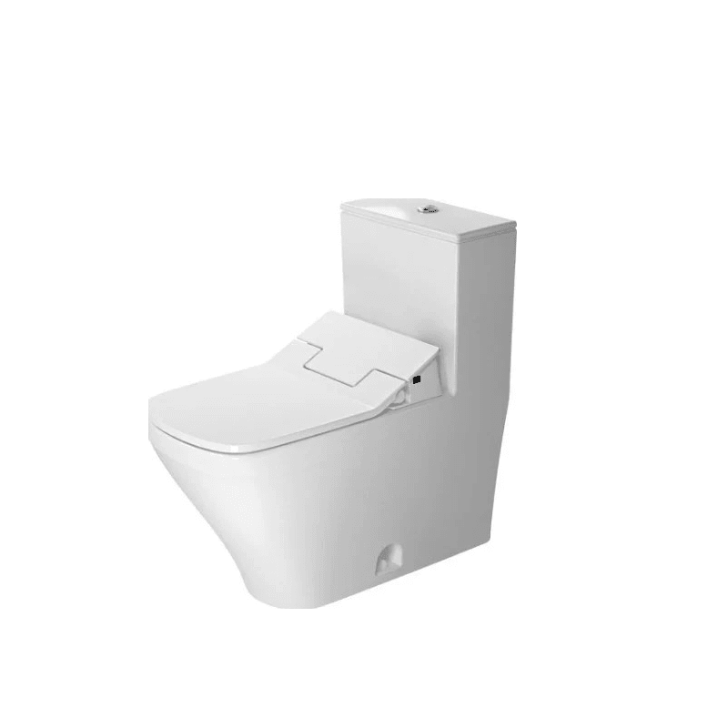 DURAVIT D4052600 DURASTYLE 1.28 GPF ONE PIECE ELONGATED TOILET WITH TOP FLUSH BUTTON - WASHLET SEAT INCLUDED