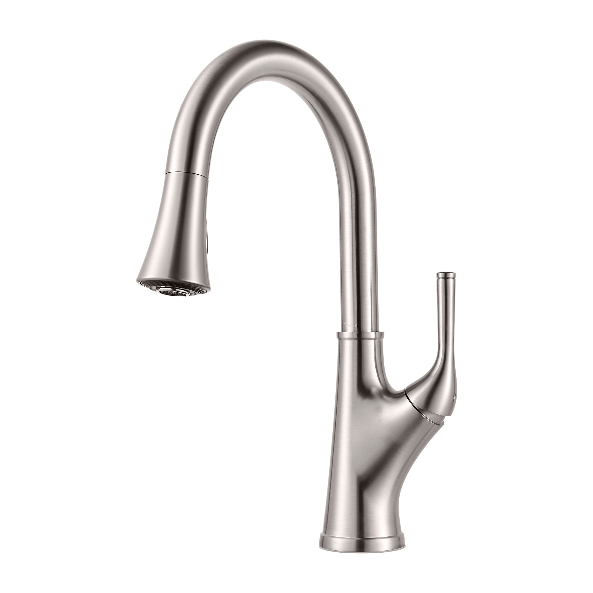 PFISTER F-529-7CRS CANTARA 15 1/2 INCH SINGLE LEVER HANDLE DECK MOUNT PULL-DOWN KITCHEN FAUCET - STAINLESS STEEL