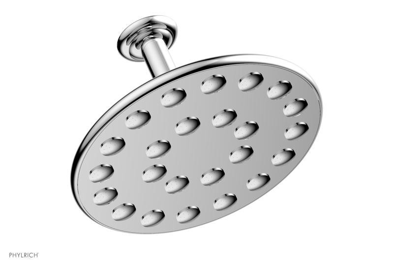 PHYLRICH K835 CEILING MOUNT SINGLE-FUNCTION 24 JET ROUND SHOWER HEAD WITH SHOWER ARM