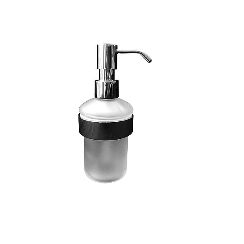 DURAVIT 0099161000 D-CODE 2 3/4 W X 8-5/8 H INCH WALL-MOUNTED FROSTED GLASS SOAP DISPENSER IN CHROME
