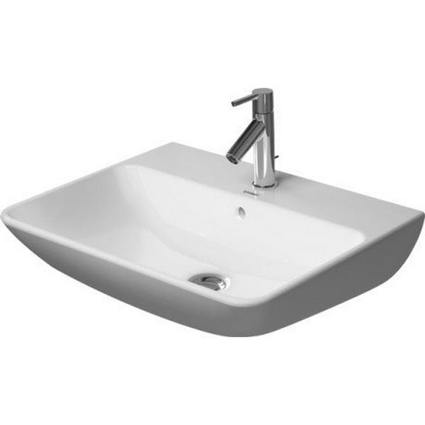 DURAVIT 2335600030 ME BY STARCK 23-5/8 INCH 3-HOLE WALL-MOUNTED WASHBASIN WITH OVERFLOW IN WHITE