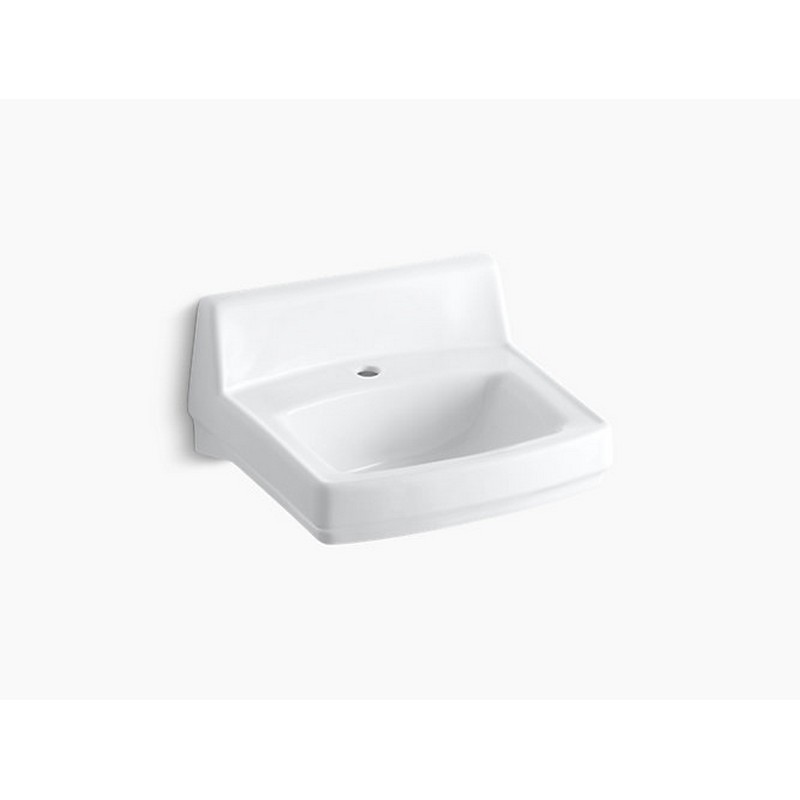 KOHLER K-2031-N-0 GREENWICH 20-3/4 X 18-1/4 INCH WALL-MOUNT/CONCEALED ARM CARRIER BATHROOM SINK WITH SINGLE FAUCET HOLE AND NO OVERFLOW