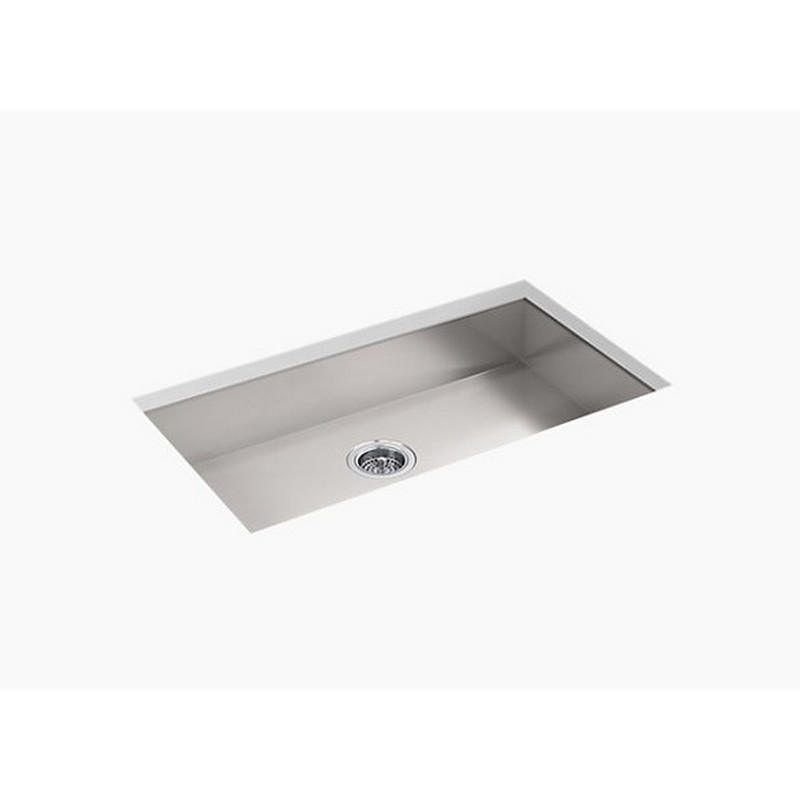 KOHLER K-25939-NA VAULT 32 X 18-5/16 INCH X 5-7/9 INCH UNDERMOUNT LARGE SINGLE-BOWL KITCHEN SINK WITH NO FAUCET HOLES