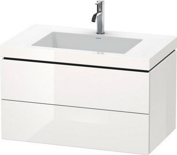 DURAVIT LC6927 L-CUBE 31 1/2 INCH WALL-MOUNTED VANITY WITH C-BONDED FURNITURE WASHBASIN