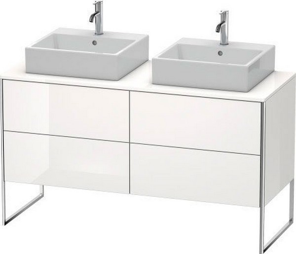 Essentials 1200mm Bathroom Vanity Unit & Basin Sink Floorstanding Gloss White Tap Waste 