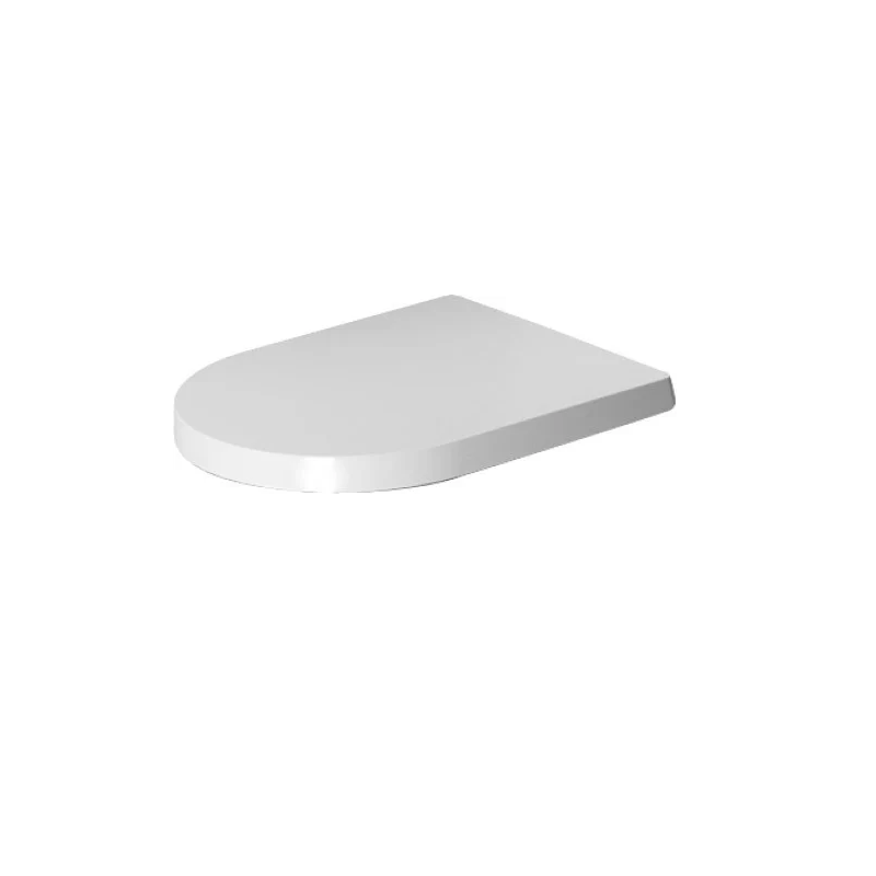 DURAVIT 0020192600 ME BY STARCK REMOVABLE TOILET SEAT AND COVER WITH SLOW CLOSE IN WHITE IN SIDE AND WHITE SATIN MATTE OUTSIDE