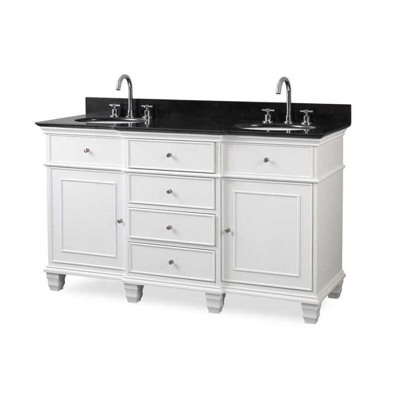 CHANS FURNITURE GD-64601 60 INCHES COMTEMPORY STYLE CONDUIT DOUBLE SINK SINGLE SINK BATHROOM VANITY