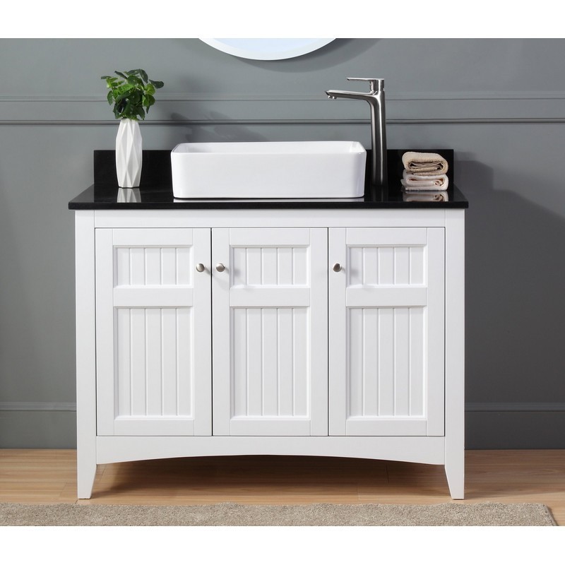 CHANS FURNITURE GD-77888GT 42 INCHES CAUSAL STYLE VESSEL SINK THOMASVILLE SINGLE SINK BATHROOM VANITY