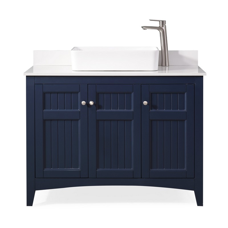 CHANS FURNITURE ZK-77333NB 42 INCHES BENTON COLLECTION THOMASVILLE CASUAL STYLE VESSEL SINK BATHROOM VANITY