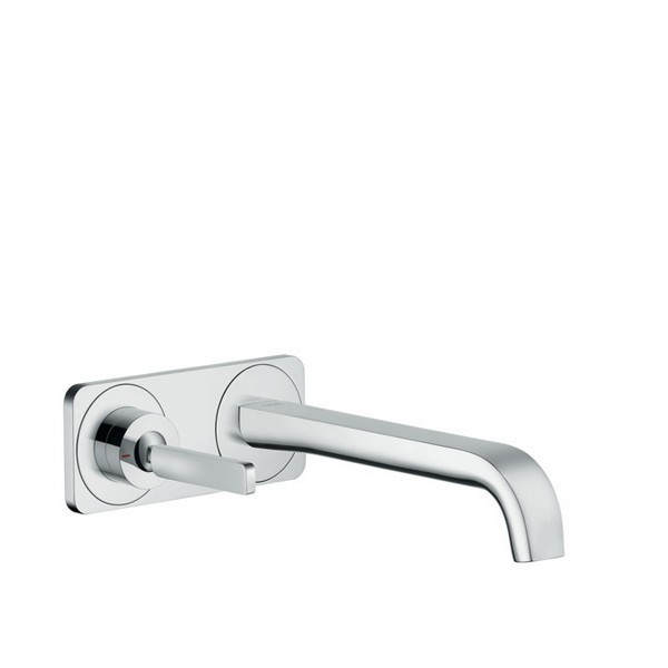 HANSGROHE 36114001 AXOR CITTERIO E WALL-MOUNTED SINGLE HANDLE FAUCET TRIM WITH BASE PLATE