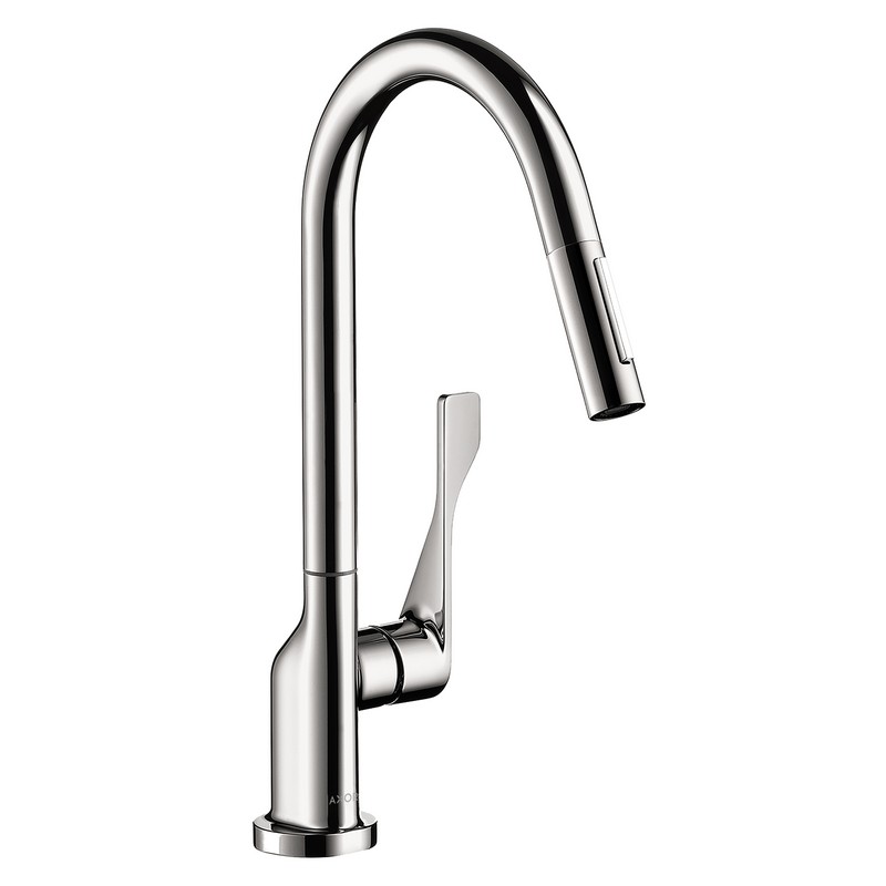 HANSGROHE 39835 AXOR CITTERIO 16 7/8 INCH DECK MOUNTED PULL-DOWN KITCHEN FAUCET
