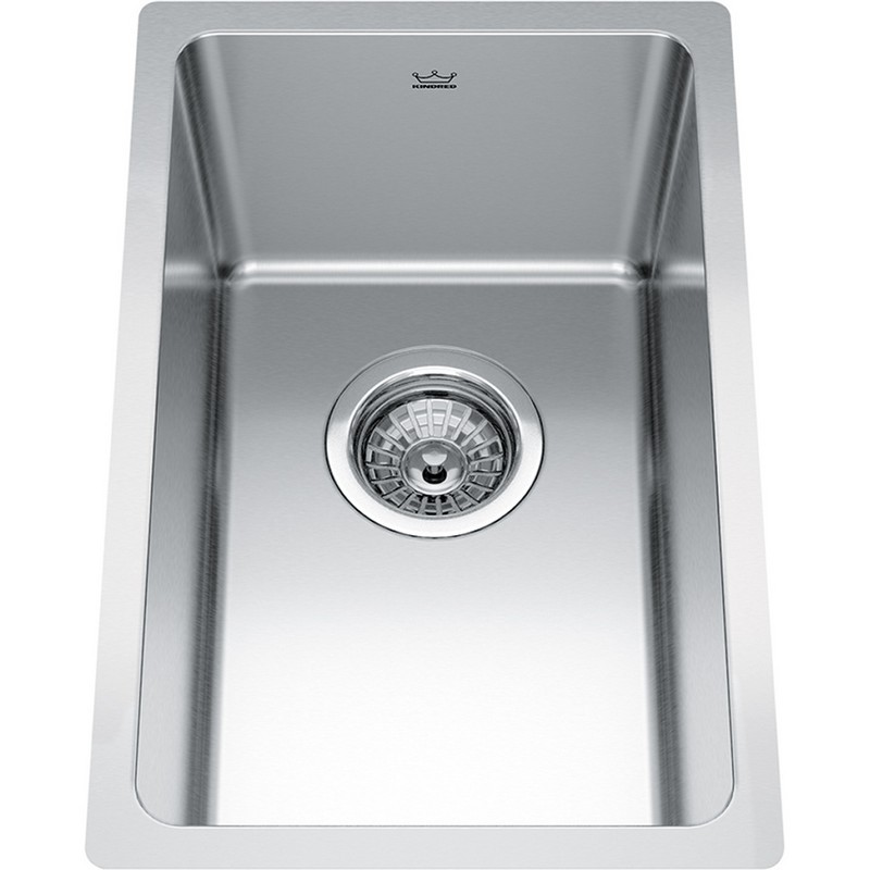 KINDRED BSU1812-8N BROOKMORE COLLECTION 11 5/8 INCH UNDERMOUNT SINGLE BOWL STAINLESS STEEL BAR / PREP SINK