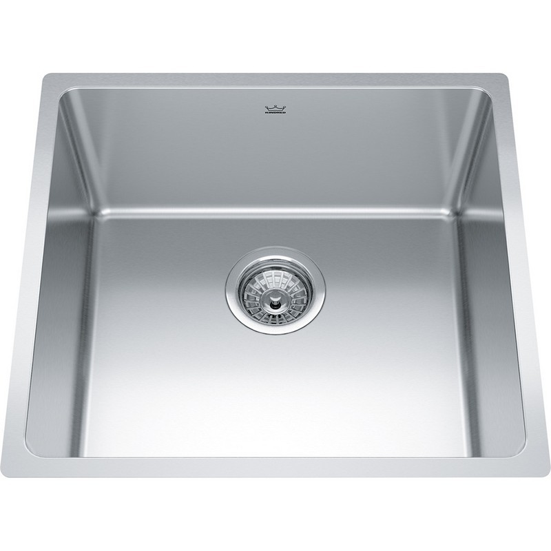 KINDRED BSU1820-9N BROOKMORE COLLECTION 19 1/2 INCH UNDERMOUNT SINGLE BOWL STAINLESS STEEL KITCHEN SINK