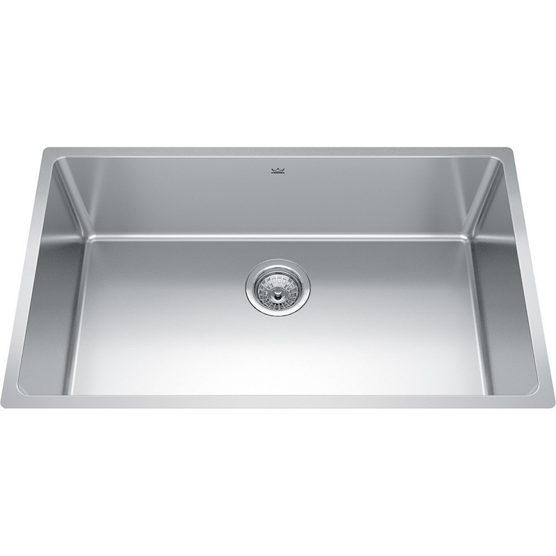 KINDRED BSU1831-9N BROOKMORE COLLECTION 30 1/2 INCH UNDERMOUNT SINGLE BOWL STAINLESS STEEL KITCHEN SINK
