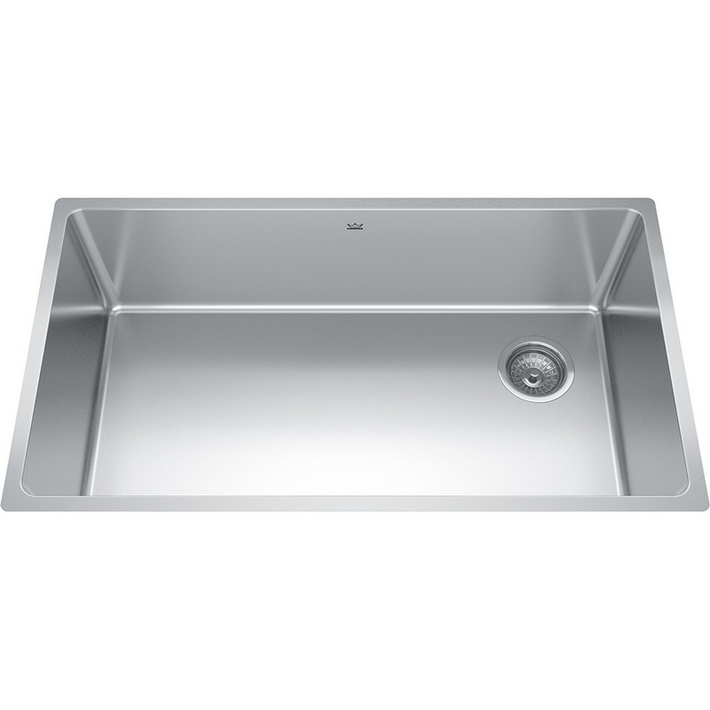 KINDRED BSU1832-9N-OW BROOKMORE COLLECTION 32 1/2 INCH UNDERMOUNT SINGLE BOWL STAINLESS STEEL KITCHEN SINK